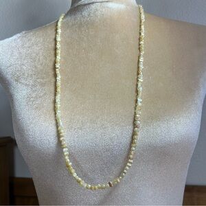 Odd shape Faux Cream Pearl Necklace